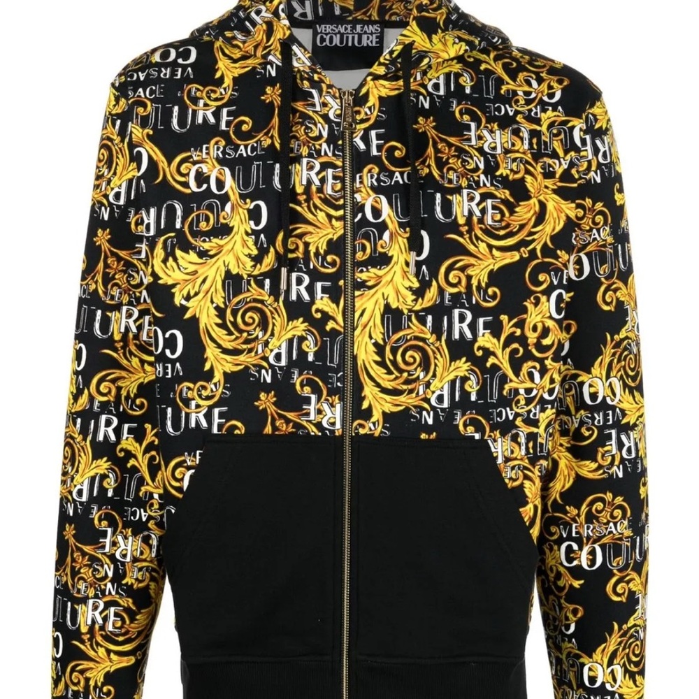Versace Jeans Couture
Baroque-print zip-up hoodie